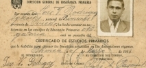 Certificado de estudios primarios de Don  José Vicente Rodríguez Iglesias.